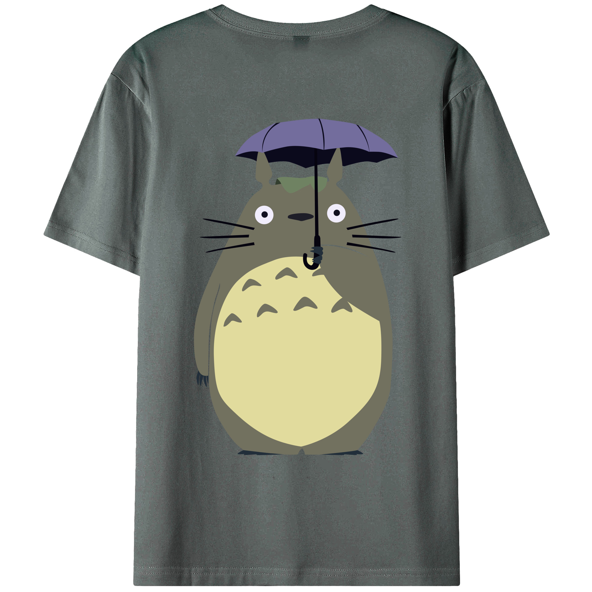 （画像用） となりのトトロ 草壁メイ 草壁サツキ My Neighbor Totoro Satsuki Kusakabe Mei Kusakabe 綿100％ メンズ半袖Tシャツ（バックプリント） 通気性